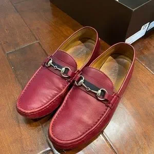 Gucci | Shoes | Gucci Driver Shoes In Burgundy Color Size 7  display picture 2